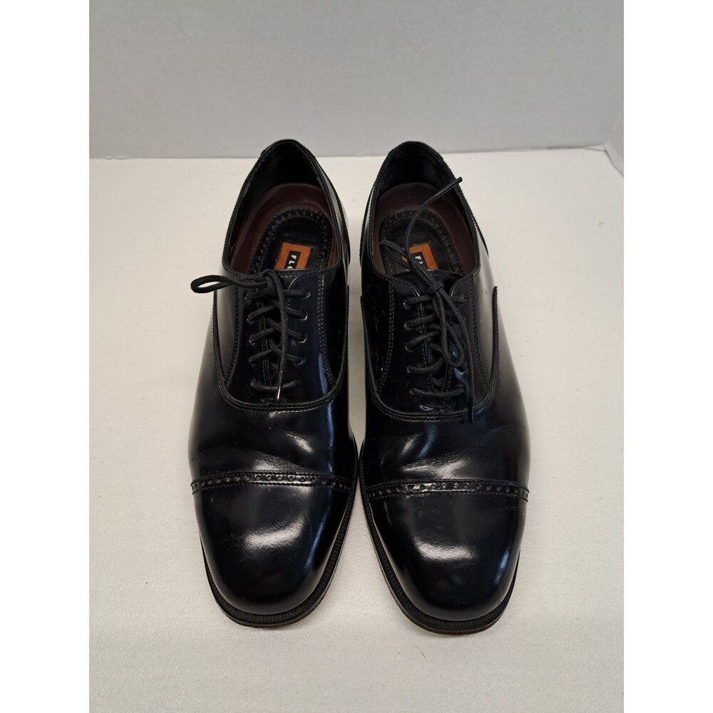 Florsheim Men's 8 D Leather Cap Toe Lace Front Oxford Dress Shoes 17067 01